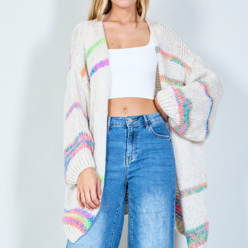 Cardigan maglia lungo