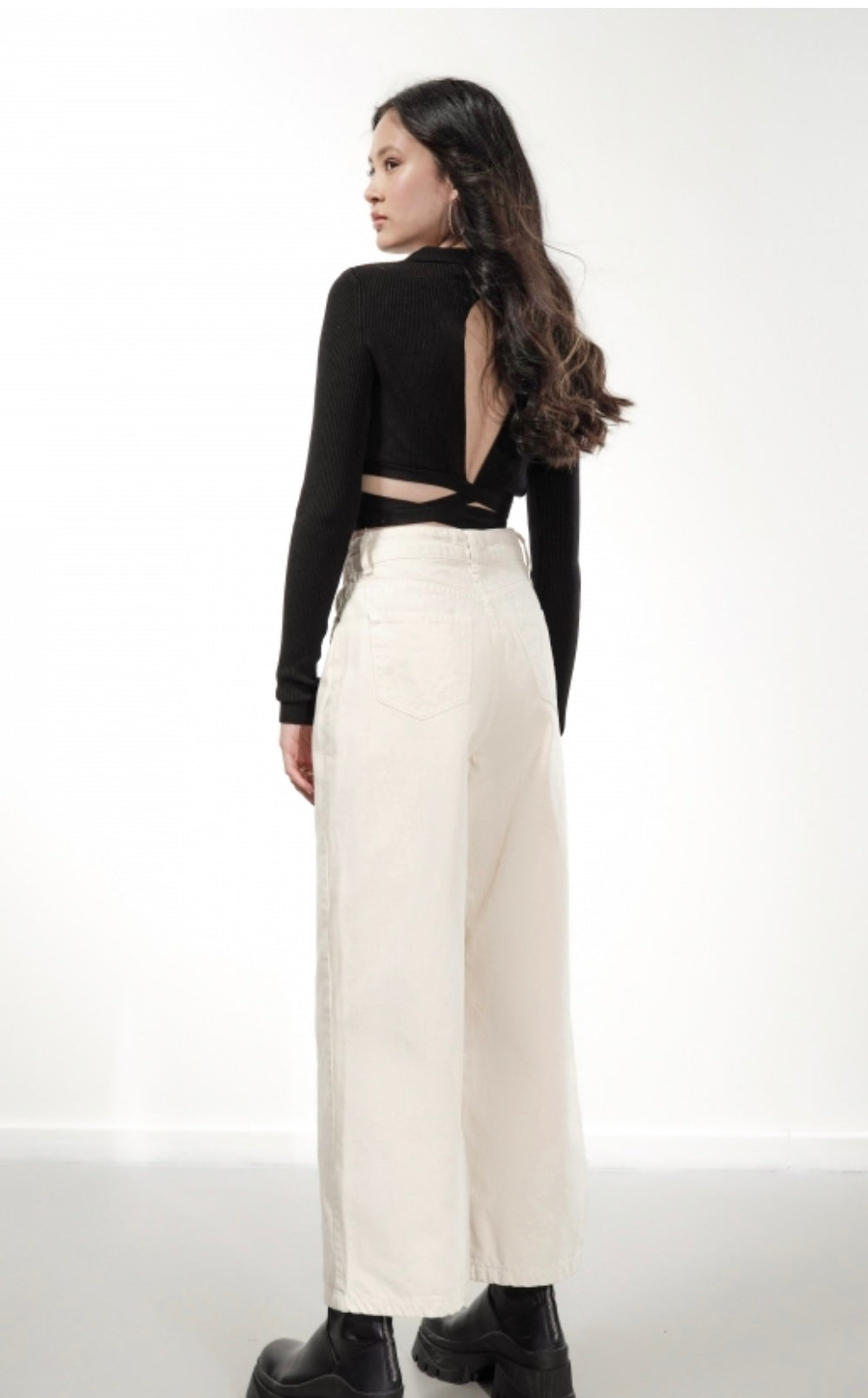 Top in maglia a scollo